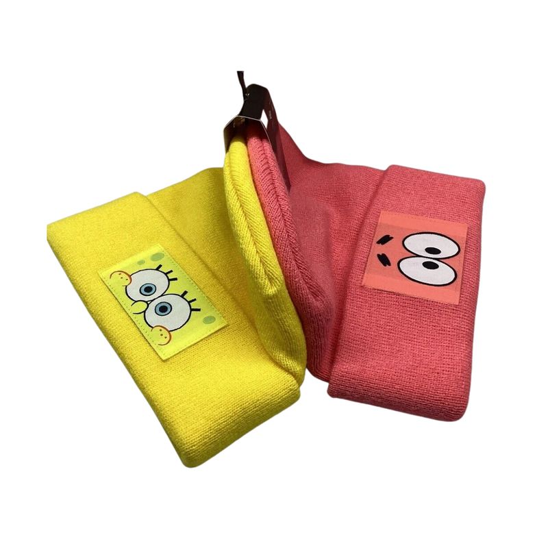 BOB ESPONJA - Packx2 Gorro Beanie tipo Chullo Bob Esponja