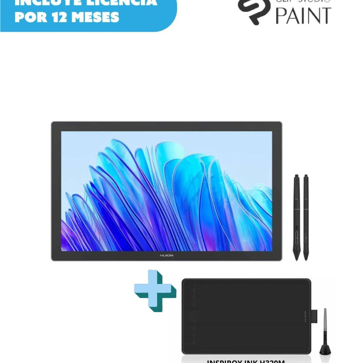 HUION - HUION KAMVAS PRO 19 (4K) + LICENCIA CLIP STUDIO PAINT PRO