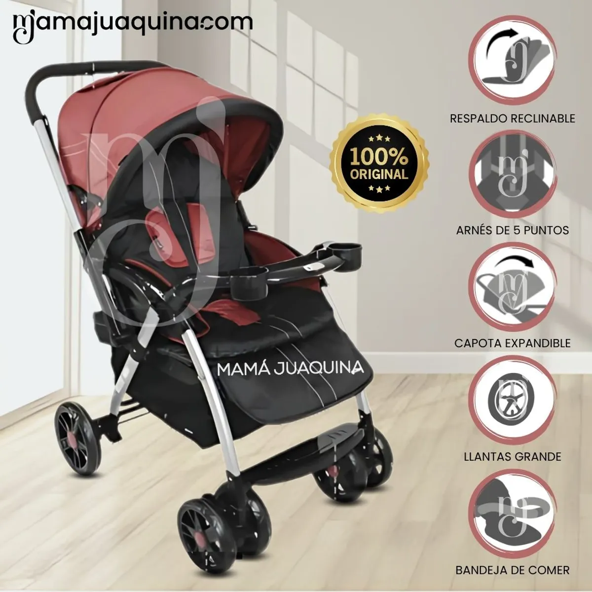 Baby - Coche Cuna de Lujo «KENDRIC» Edición Limitada Red