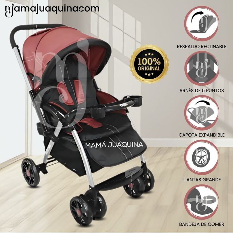 BABY - Coche Cuna de Lujo «KENDRIC» Edición Limitada Red