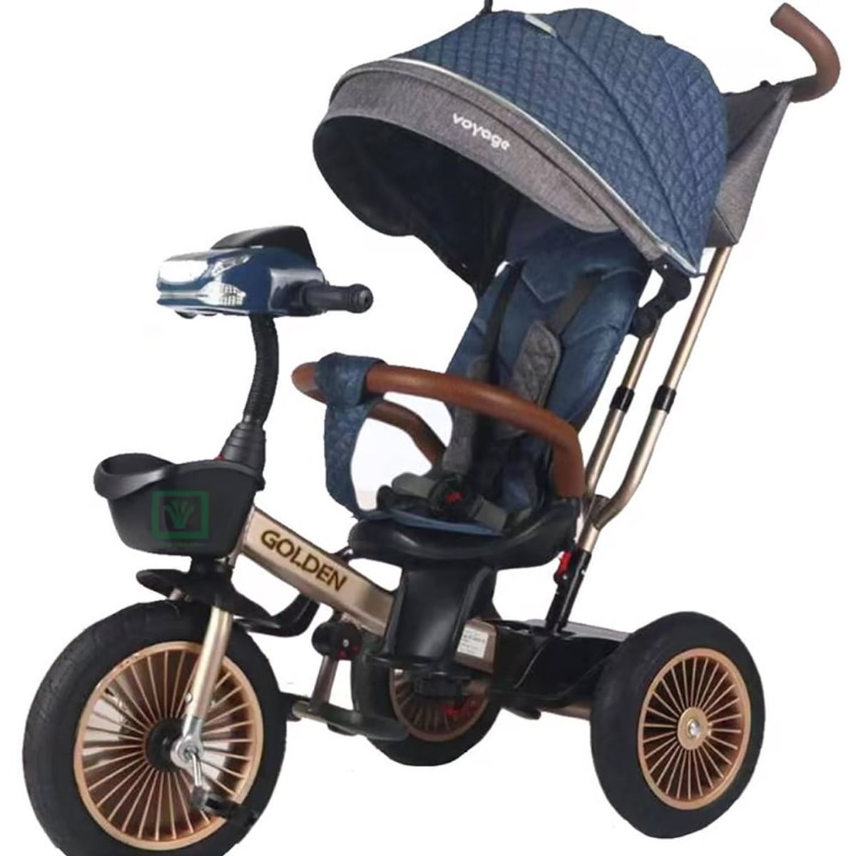 VOYAGE - Triciclo Guiador Para Niños «GOLDEN II» Azul