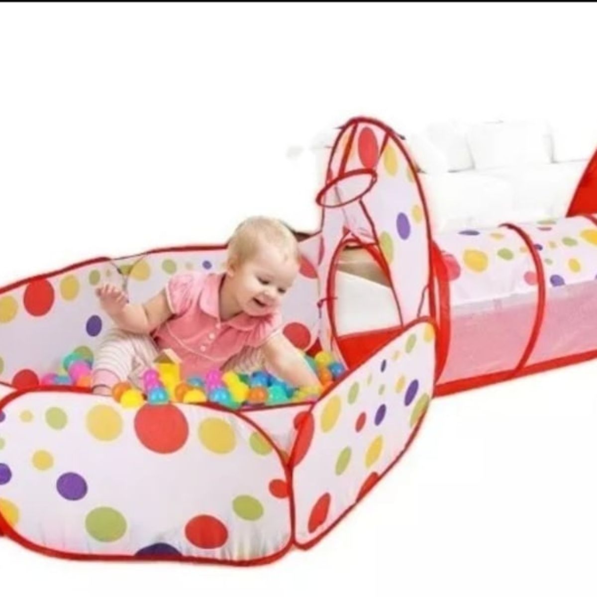 GENERICO - CARPA CIRCUITO 3 EN 1 CON TUNEL FLEXIBLE PARA NIÑOS