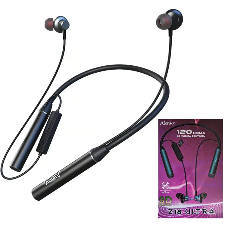 ALENUR - Audifono Inalambrico Bluetooth Deportivo Alenur Z18 Ultra 120 Horas