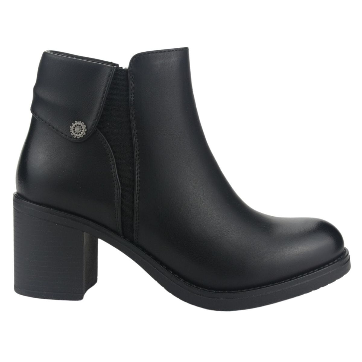 CHALADA - Botin Mujer Negro Casual Chalada Prata-3