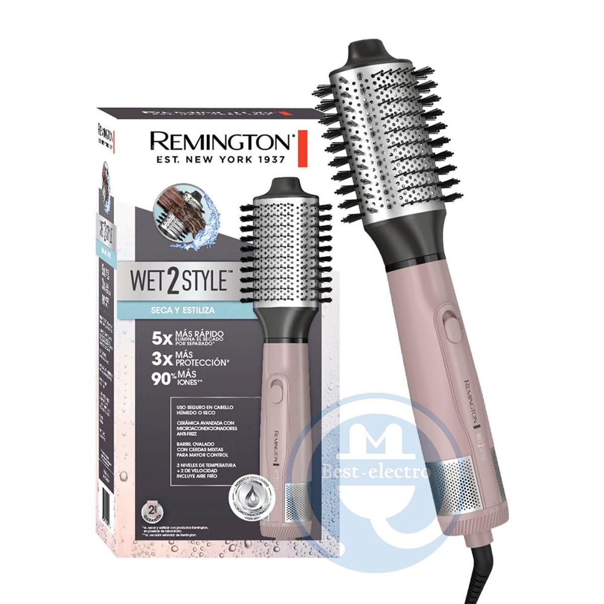 REMINGTON - Cepillo de Aire Remington AS15A Wet2Style Seca y Estiliza