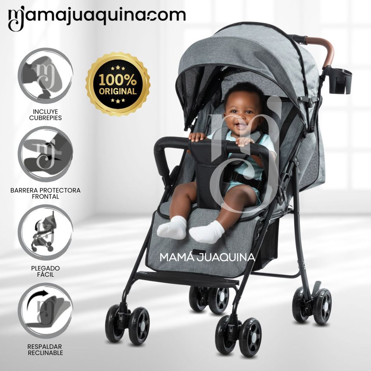 BABY - Coche Cuna de Lujo «MADDOX» Edición Limitada Gray