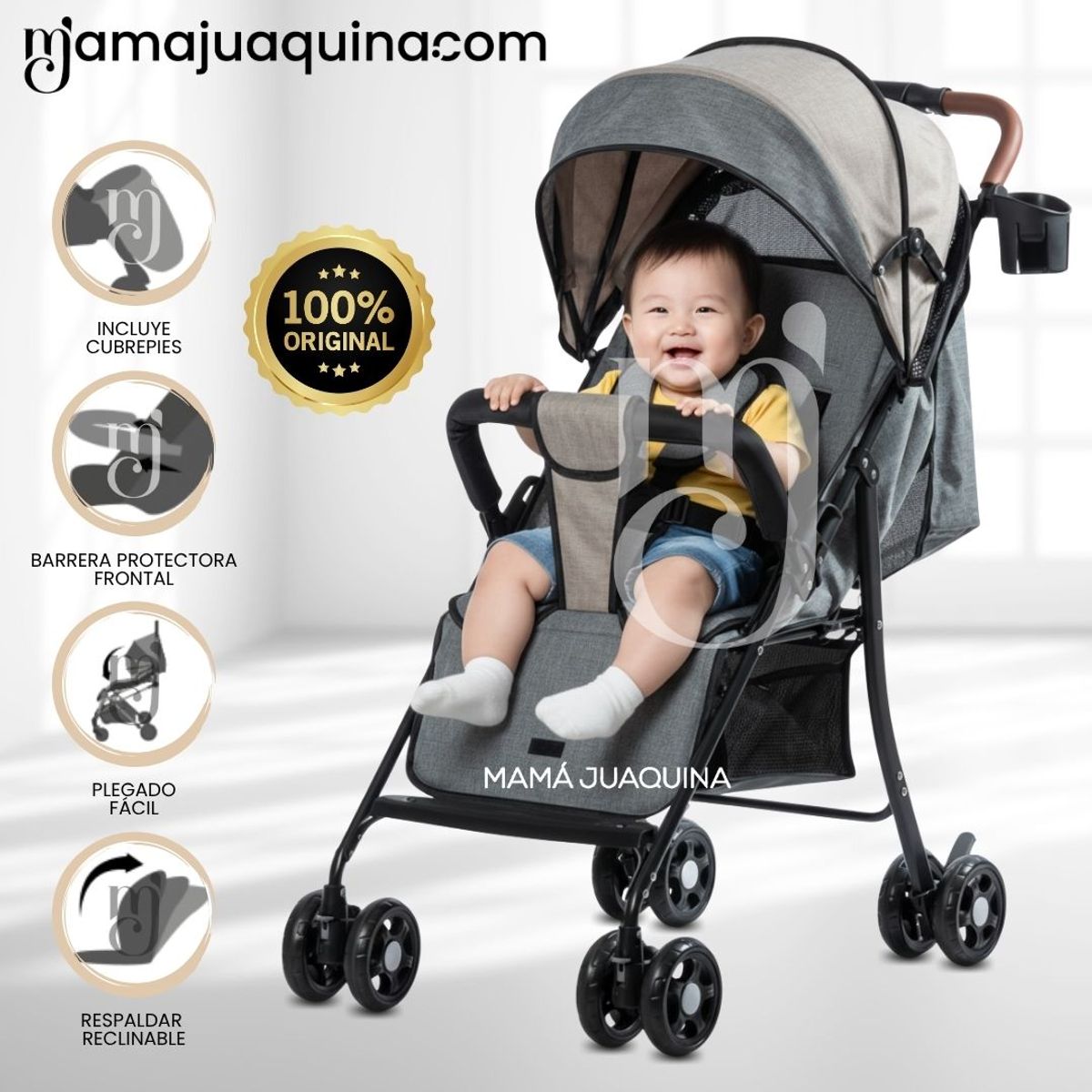 BABY - Coche Cuna de Lujo «MADDOX» Edición Limitada Beige