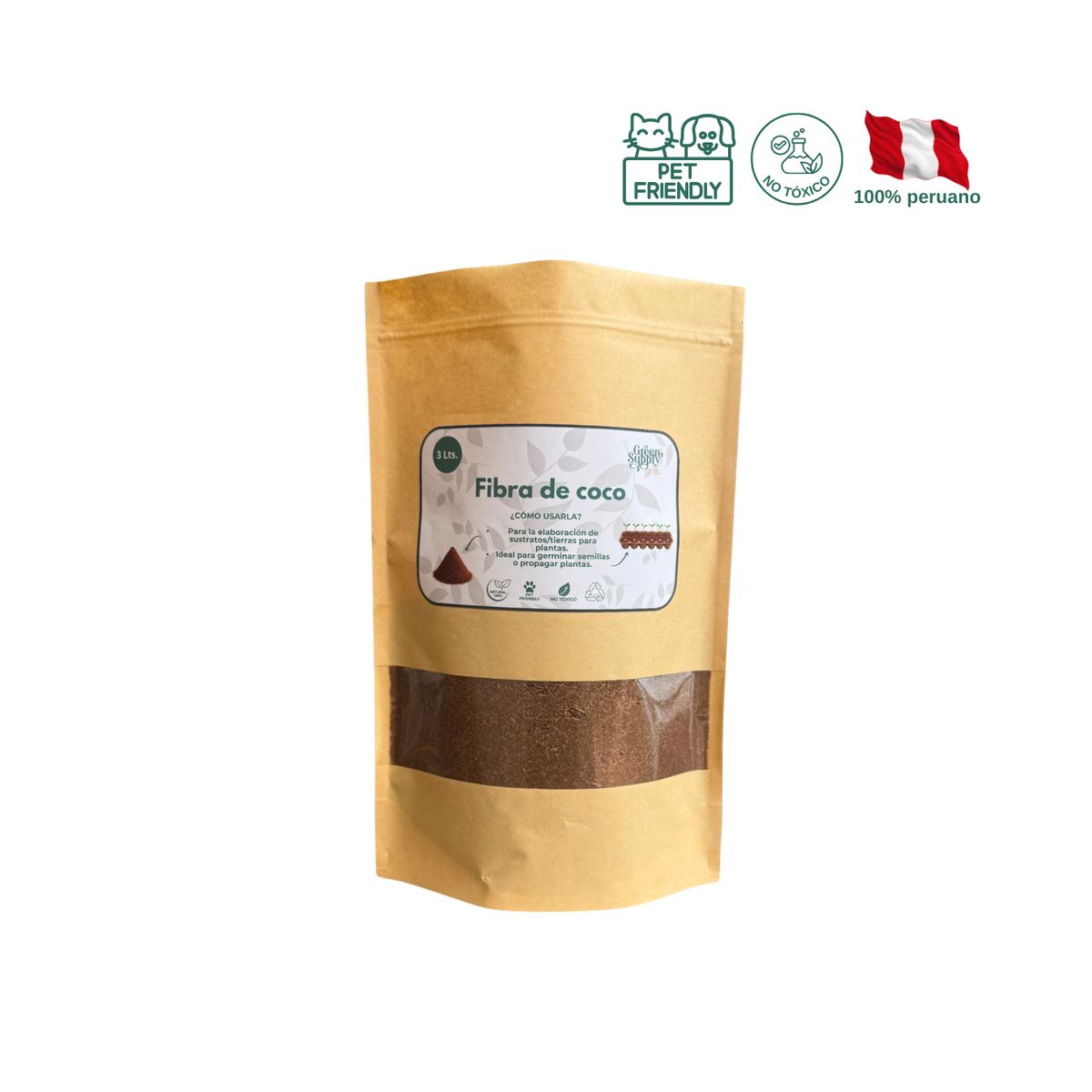 GREEN SUPPLY - Sustrato - Fibra de Coco 3lt