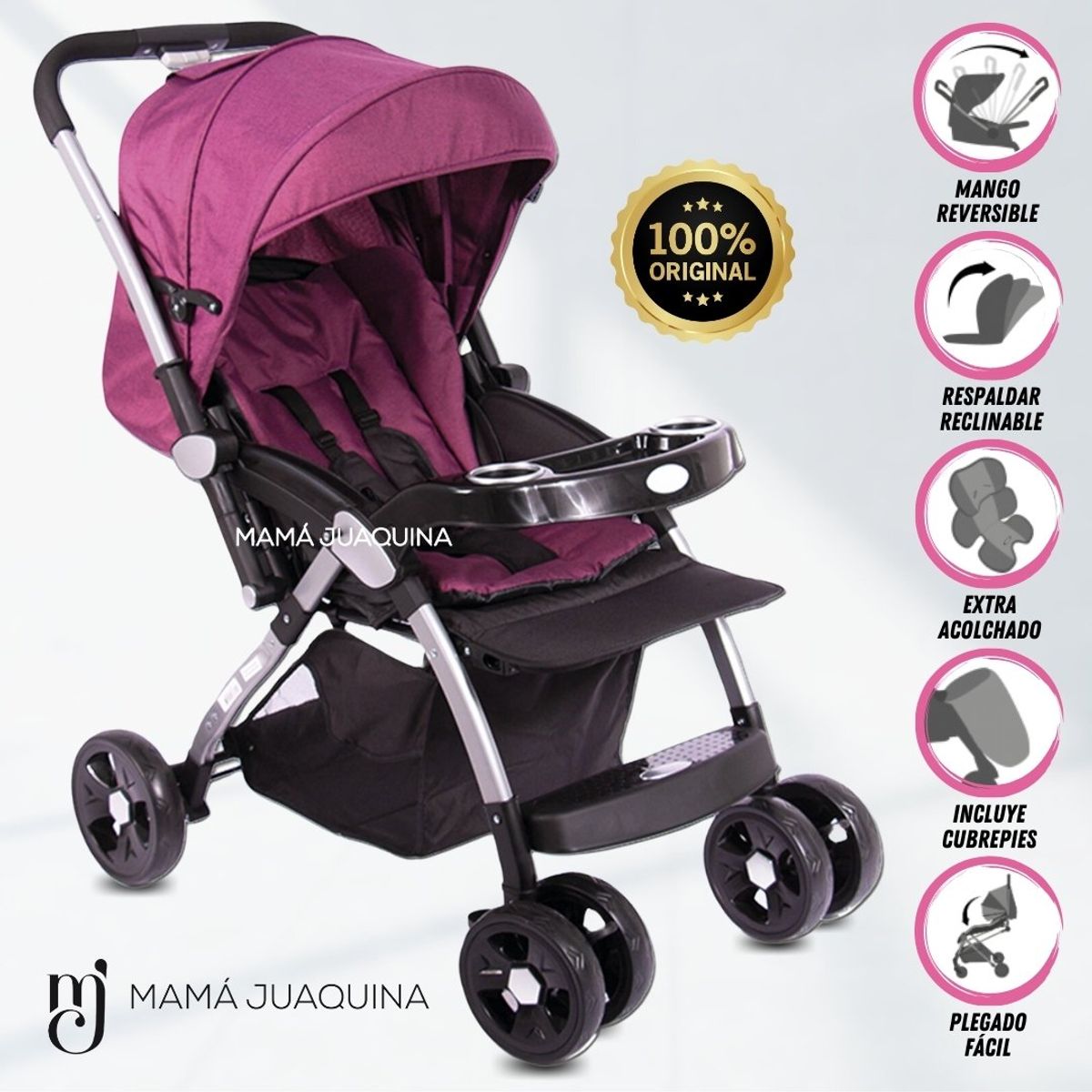 BABY - Coche Cuna de Lujo «JAZZ » Edición Limitada Pink