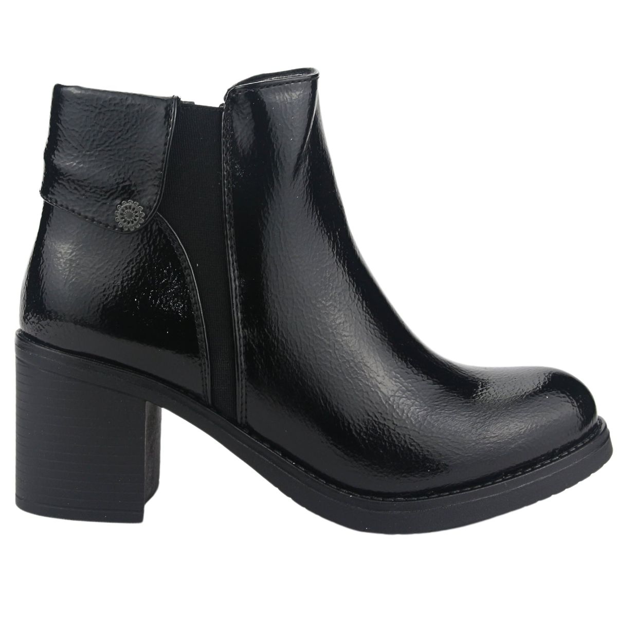 CHALADA - Botin Mujer Negro Casual Chalada Prata-3