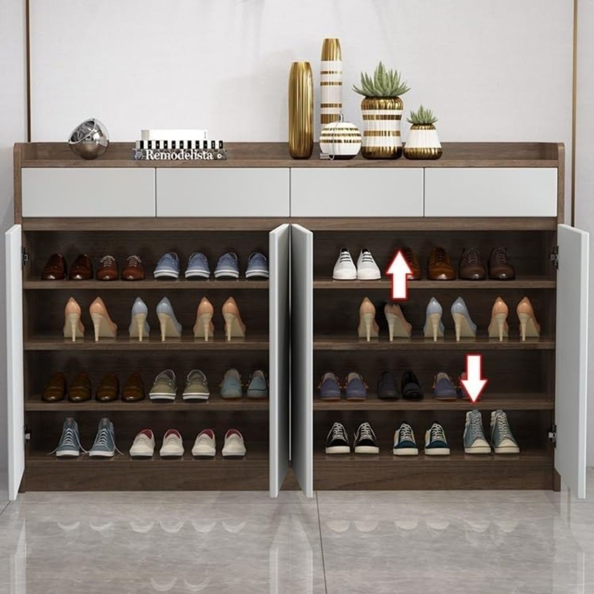 GENERICO - Zapatera Premium Para 24 Pares Armado Valentin Petrox Home