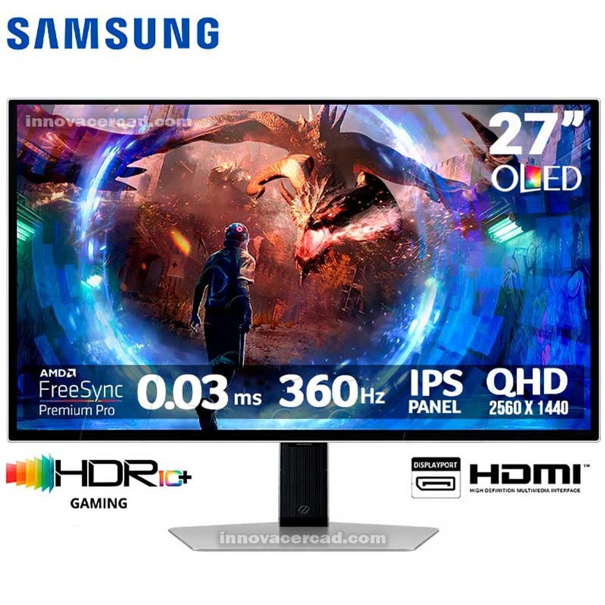SAMSUNG - Monitor Samsung LS27DG600SLXPE Odyssey G6 27 OLED 360hz 03ms