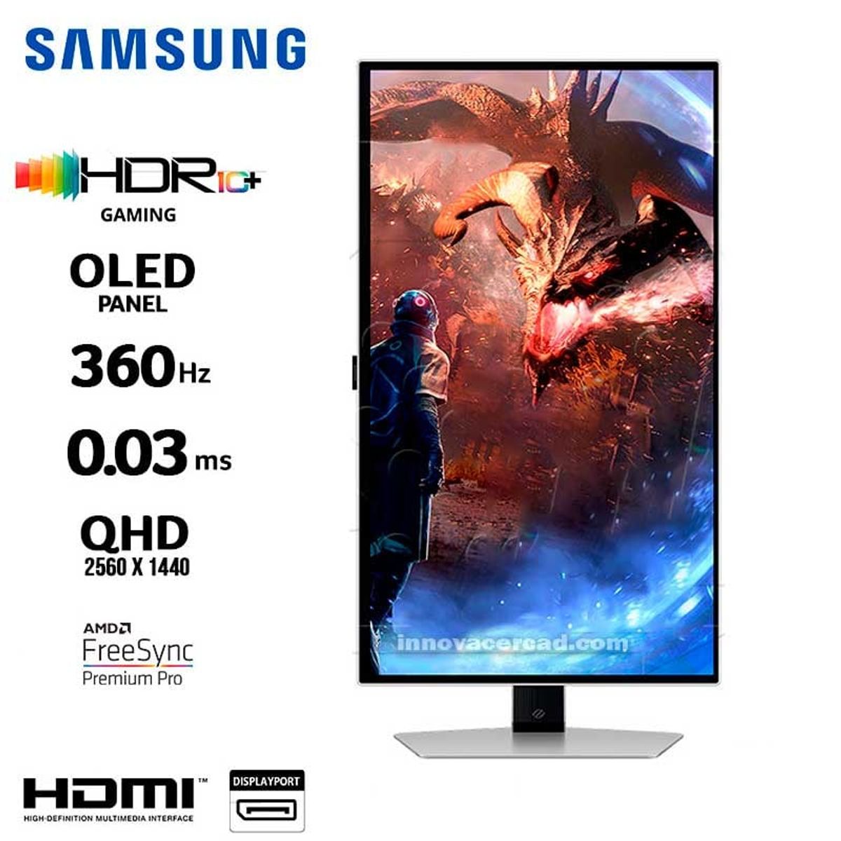 SAMSUNG - Monitor Samsung LS27DG600SLXPE Odyssey G6 27 OLED 360hz 03ms