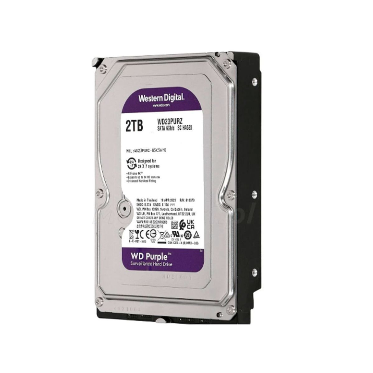 WESTERN DIGITAL - HDD WESTERN DIGITAL WD PURPLE 2TB SATA 6GBS CACHE 64MB PN WD23PURZ