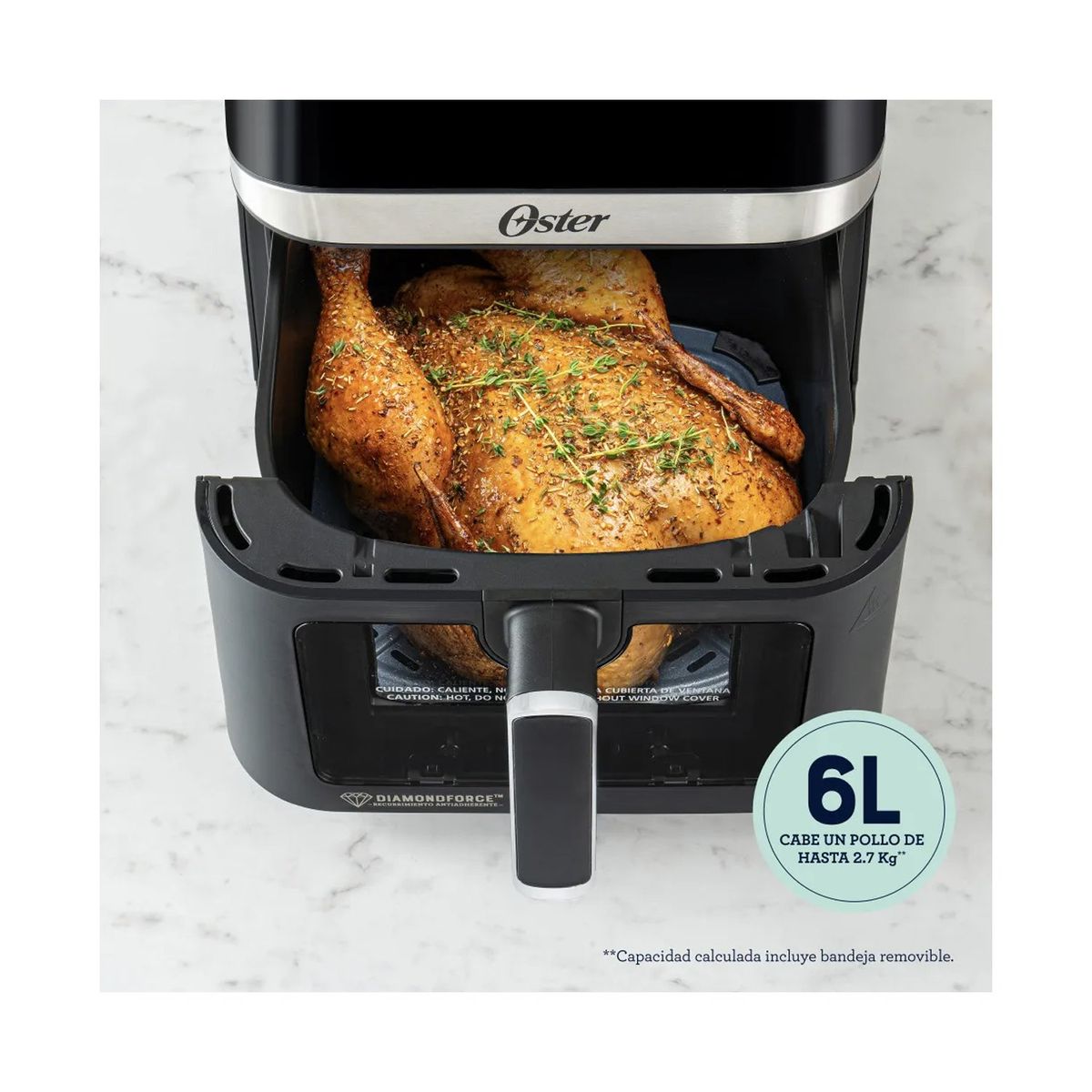 OSTER - Freidora de Aire Digital Oster DiamondForce 6 Lts CKSTAF60WDDF