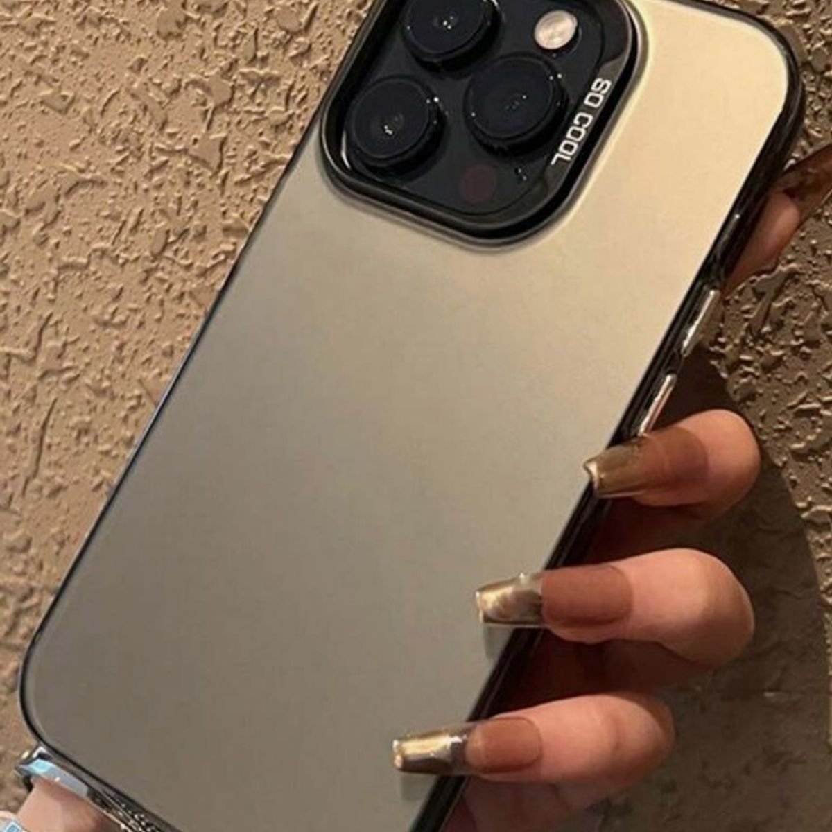 GENERICO - FUNDA O CASE PARA IPHONE 15 PRO NEGRO PLATEADO