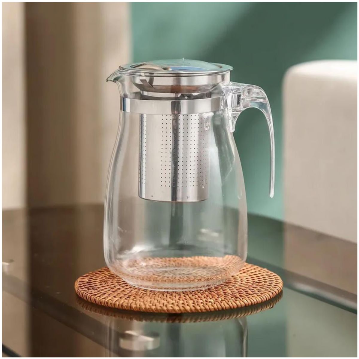 INSPIRA - Tetera de té Cafetera de vidrio con filtro 1500 ml