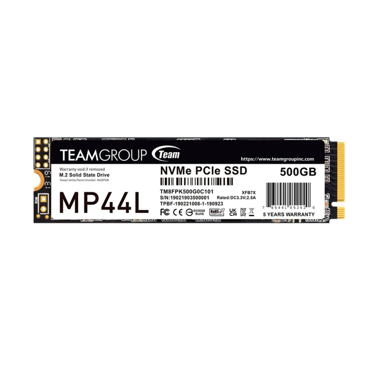 TEAMGROUP - SSD TEAMGROUP MP44L M2 500GB PCI-E 40 x4 PN TM8FPK500G0C101