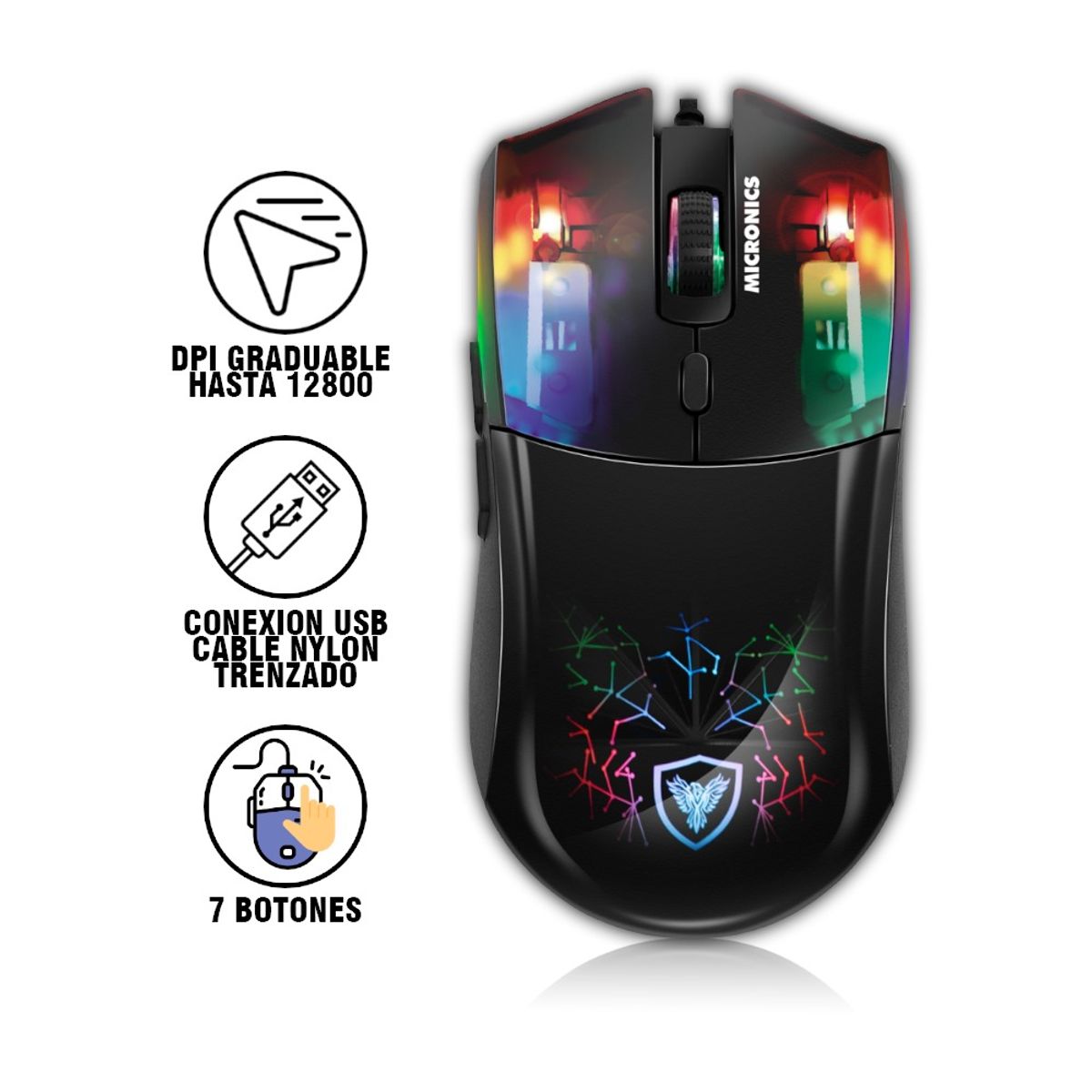 MICRONICS - MOUSE MICRONICS NEON - MIC GM808