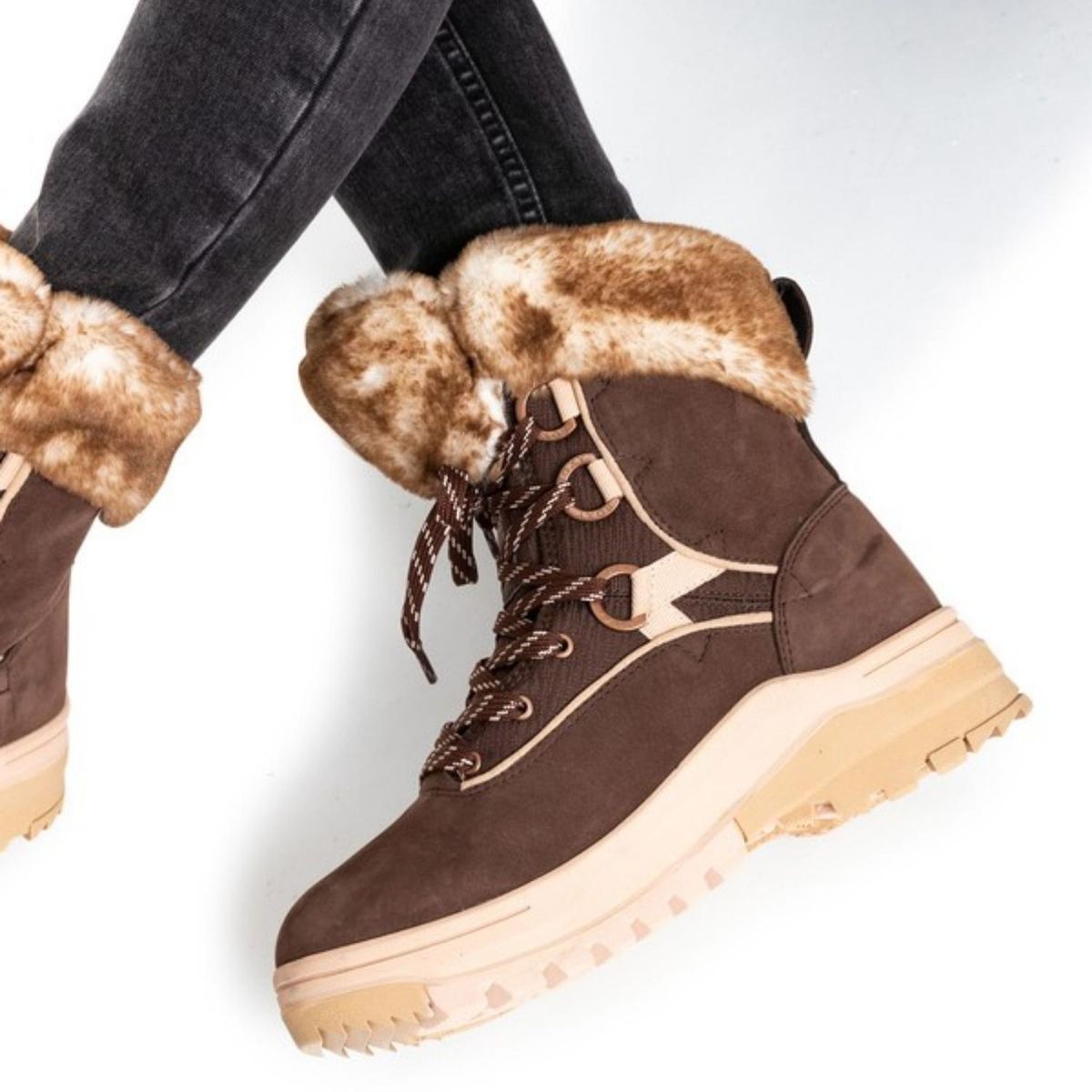 ROXY - Botas de cuero para la Nieve Roxy Yuma - Marron