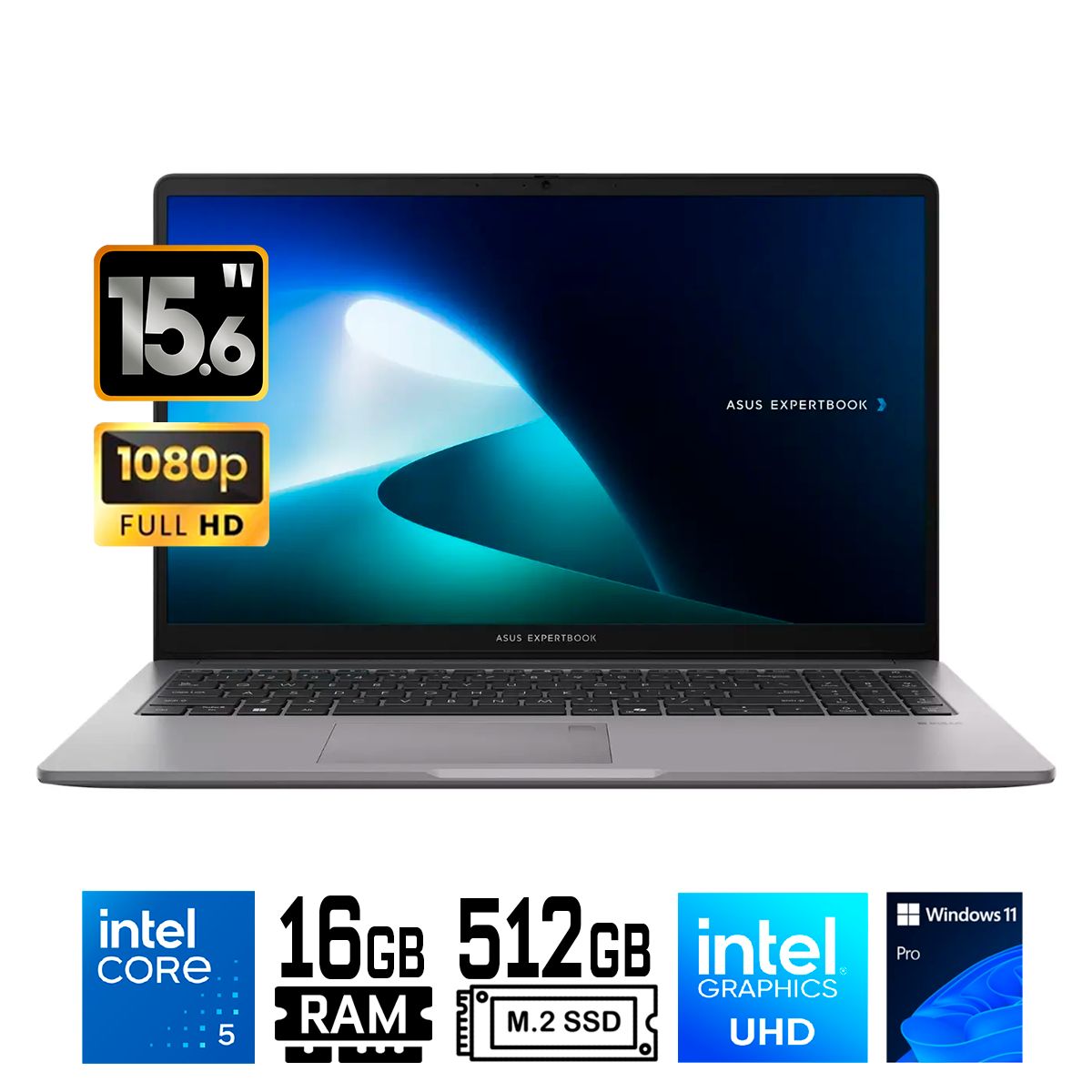 ASUS - Laptop ASUS EXPERTBOOK P1 Intel Core 5 510U Ram 16GB SSD 512GB 15.6" FHD Win 11 Pro