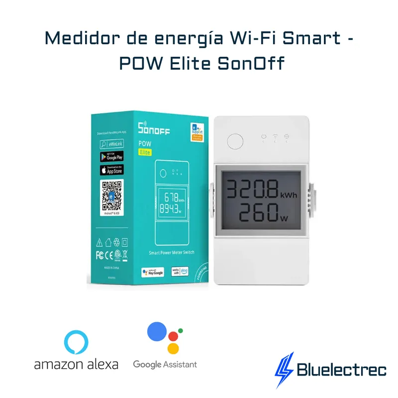 SONOFF - Medidor Energía WiFi - Pow Elite 20A  POWR320D SONOFF