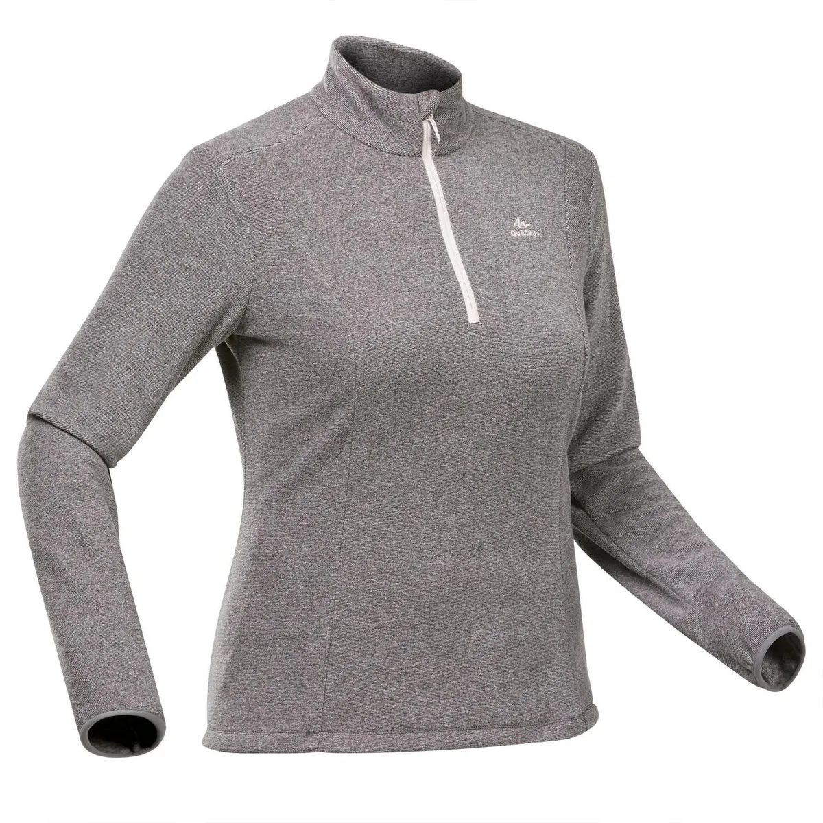 QUECHUA - Polera Treking para Mujer Quechua Media Cremallera MH100