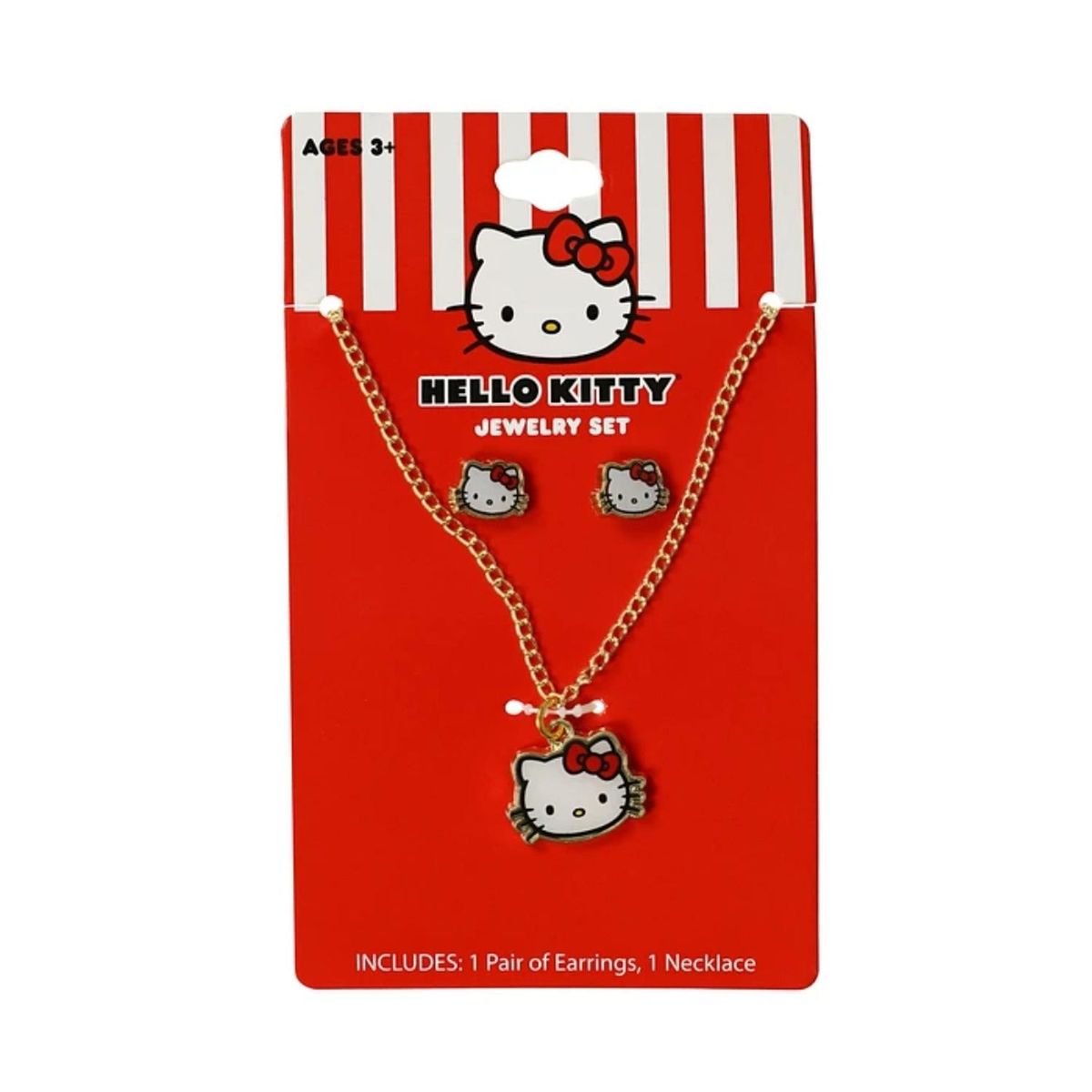 SANRIO - Set de collar + Aretes Hello Kitty By Sanrio para Niñas 3+