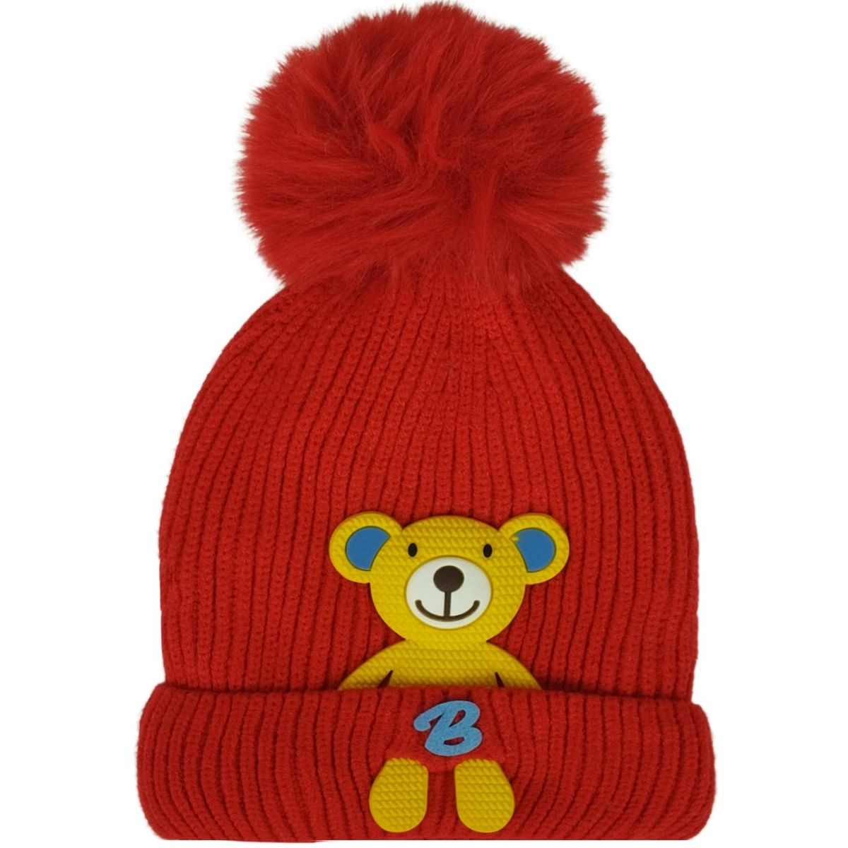 GENERICO - Gorro Bebé - Oso 3D - Rojo