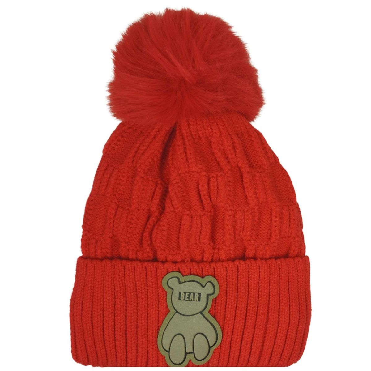 GENERICO - Gorro Bebé - Oso Bear - Rojo