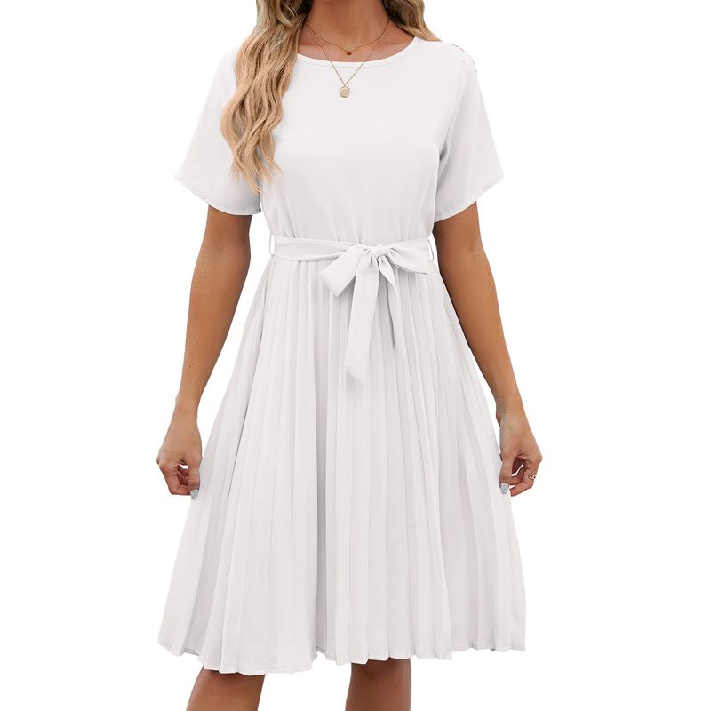 Vestido casual de verano para mujeres Blanco BLWOENS