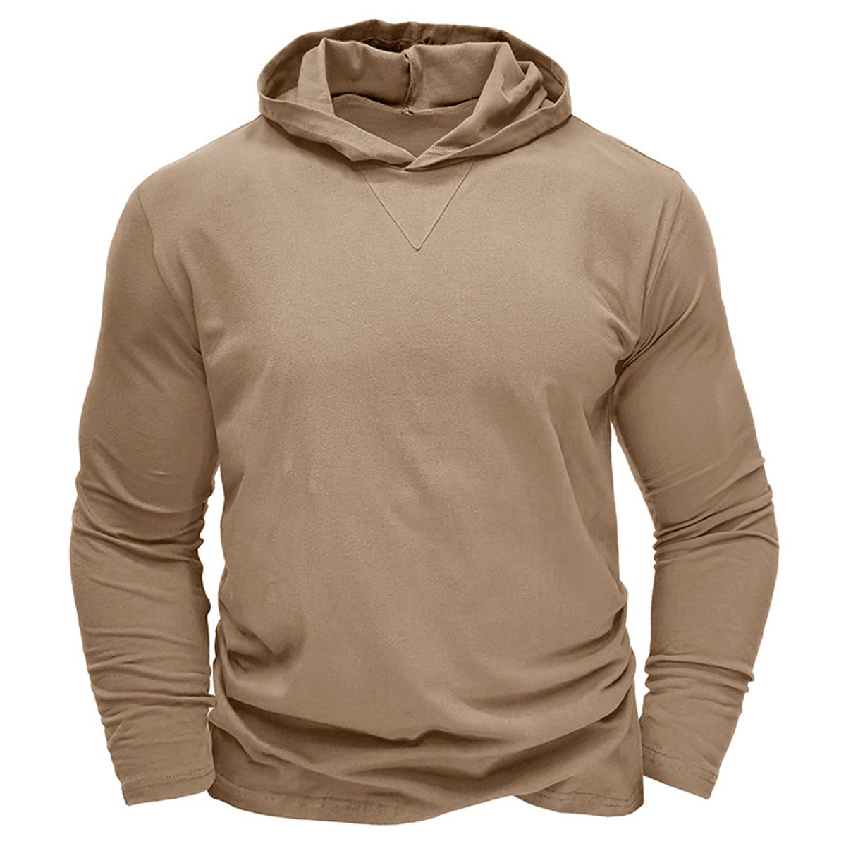 BLWOENS - Camiseta de manga larga para hombres en primavera y otoño - Beige