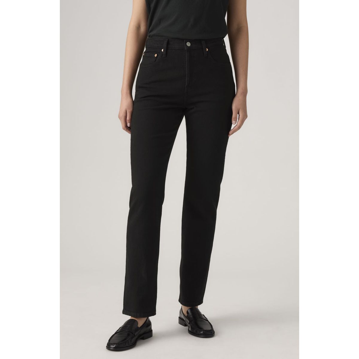 LEVIS - Jeans Mujer 501 Straight Negro Levis