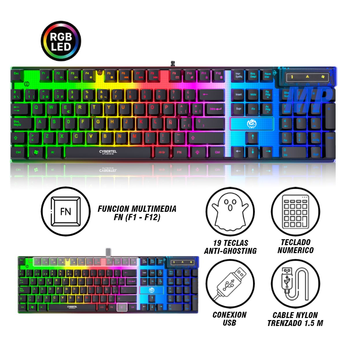 CYBERTEL - TECLADO CYBERTEL SPLENDID - CBX K213