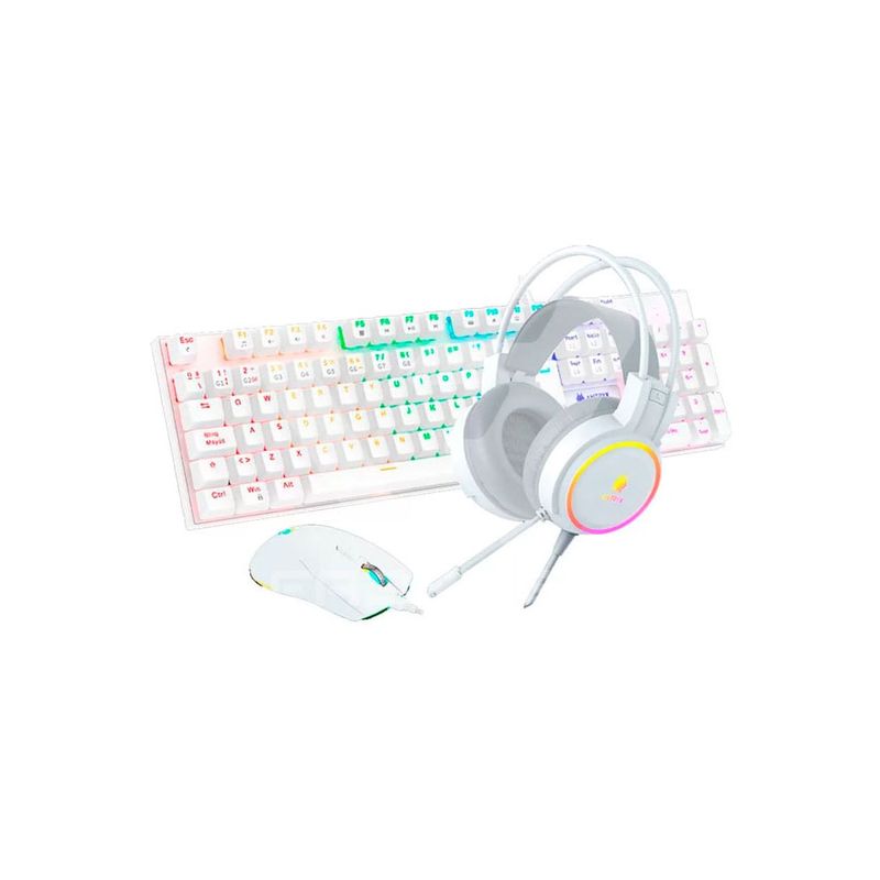 KIT - KIT GAMING ANTRYX GC-3100 X3 WHITE TECLADO SWITCH AURICULARES