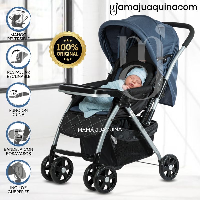 BABY - Coche Cuna de Lujo «VINCENT» Edición Limitada Blue