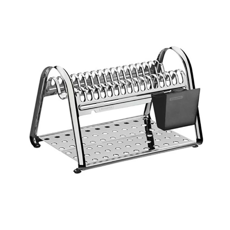 GENERICO - Escurreplatos Acero CPorta CubNegro