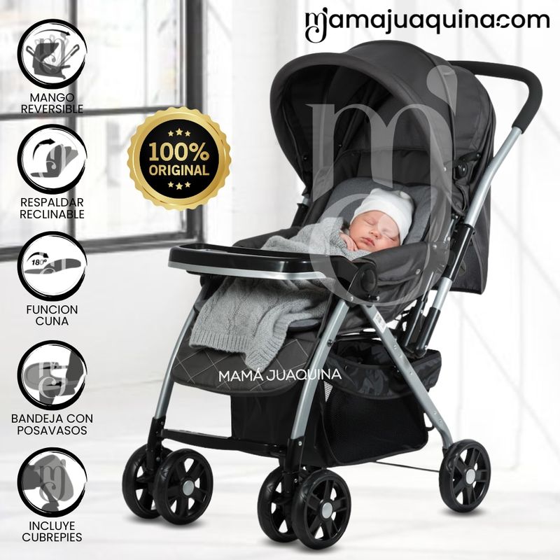 BABY - Coche Cuna de Lujo «VINCENT» Edición Limitada Black