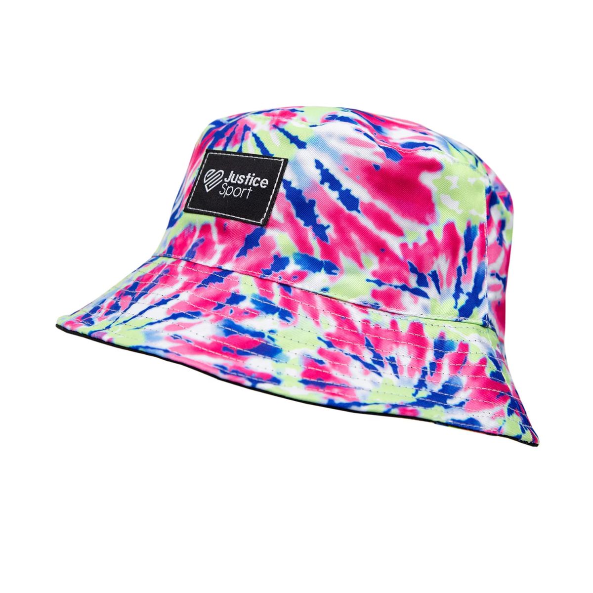 GENERICO - Gorro Bucket Hat Reversible Justice para niñas TieDie - Rosa