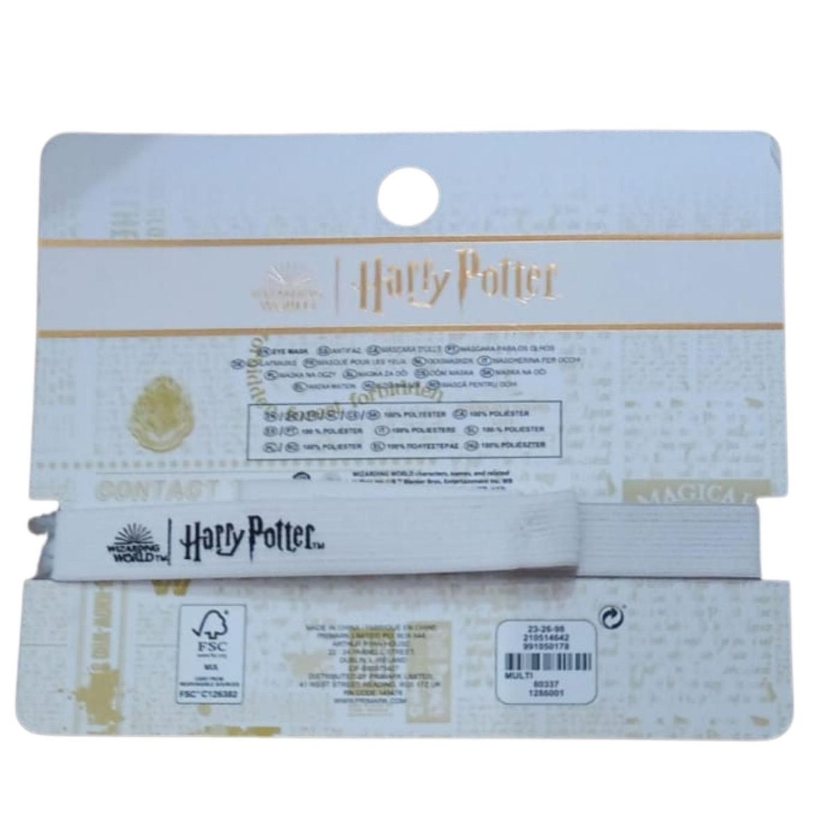 WARNER BROS - Antifaz Harry Potter de Gel - Blanco