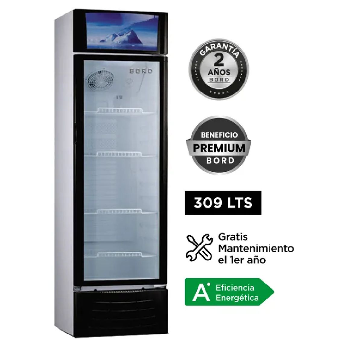 BORD - Visicooler Exhibidora Bord 309 Litros Ex309-M