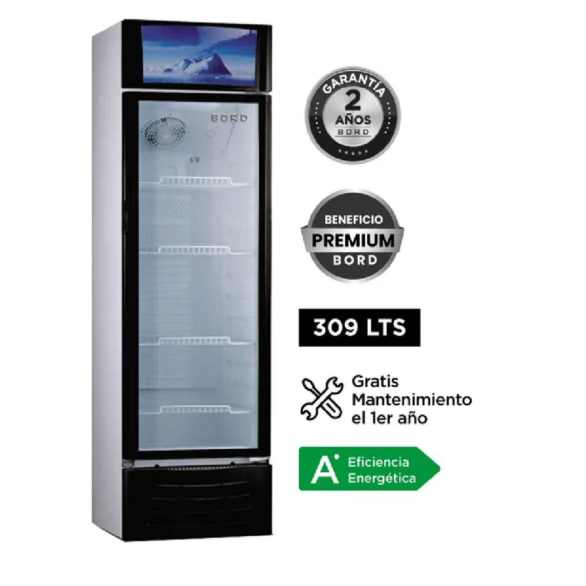 BORD - Visicooler Exhibidora Bord 309 Litros Ex309-M