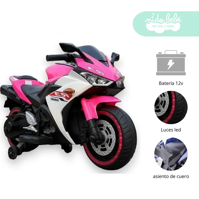 GENERICO - Moto a Batería para niño Jetty Rosada