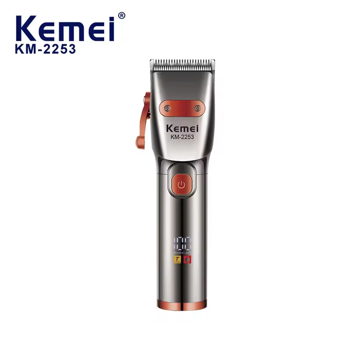 KEMEI - Kemei Maquina de Cortar Cabello de Barbero Profesional KM-2253