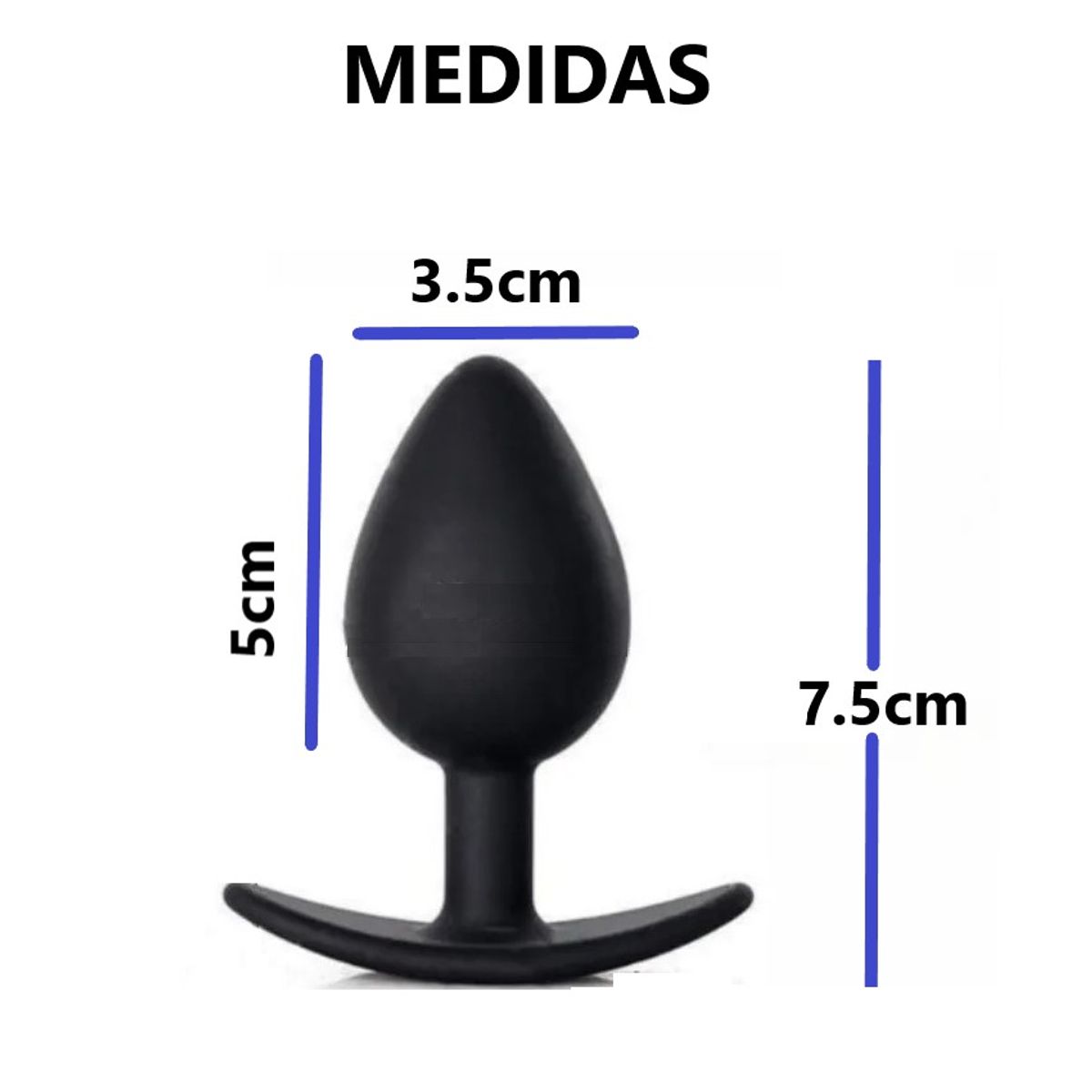 GENERICO - Plug de silicona con bola de metal  7.5 x 3.5