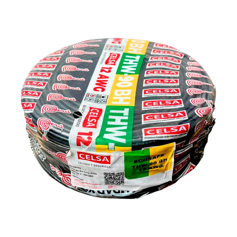 CELSA - Cable Celsa THW-90 BH 12AWG Negro
