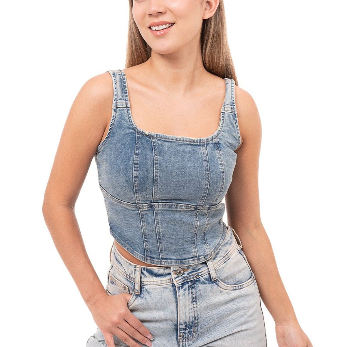SQUEEZE - Blusas Denim Stretch Mujer Karmyn Squeeze