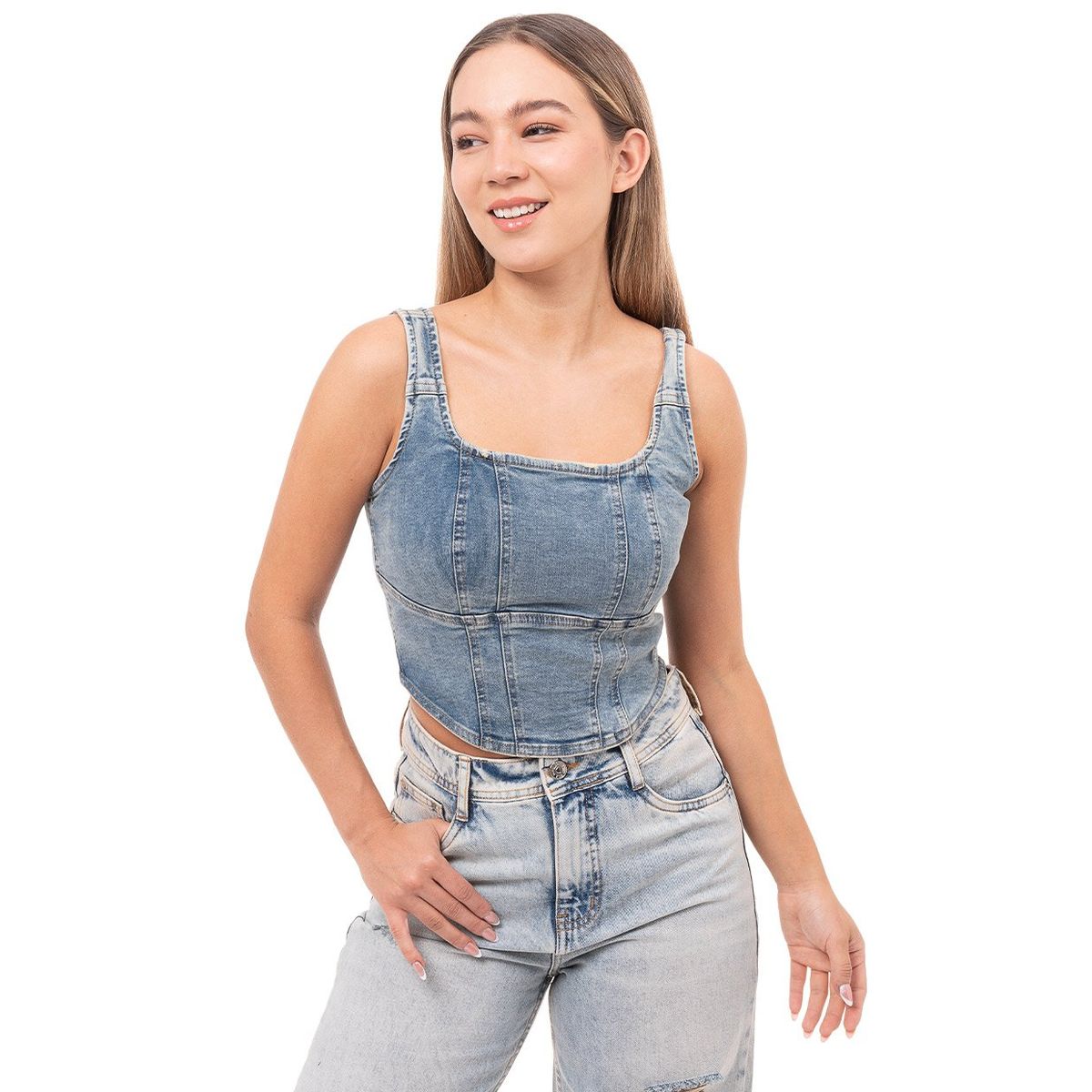 SQUEEZE - Blusas Denim Stretch Mujer Karmyn Squeeze