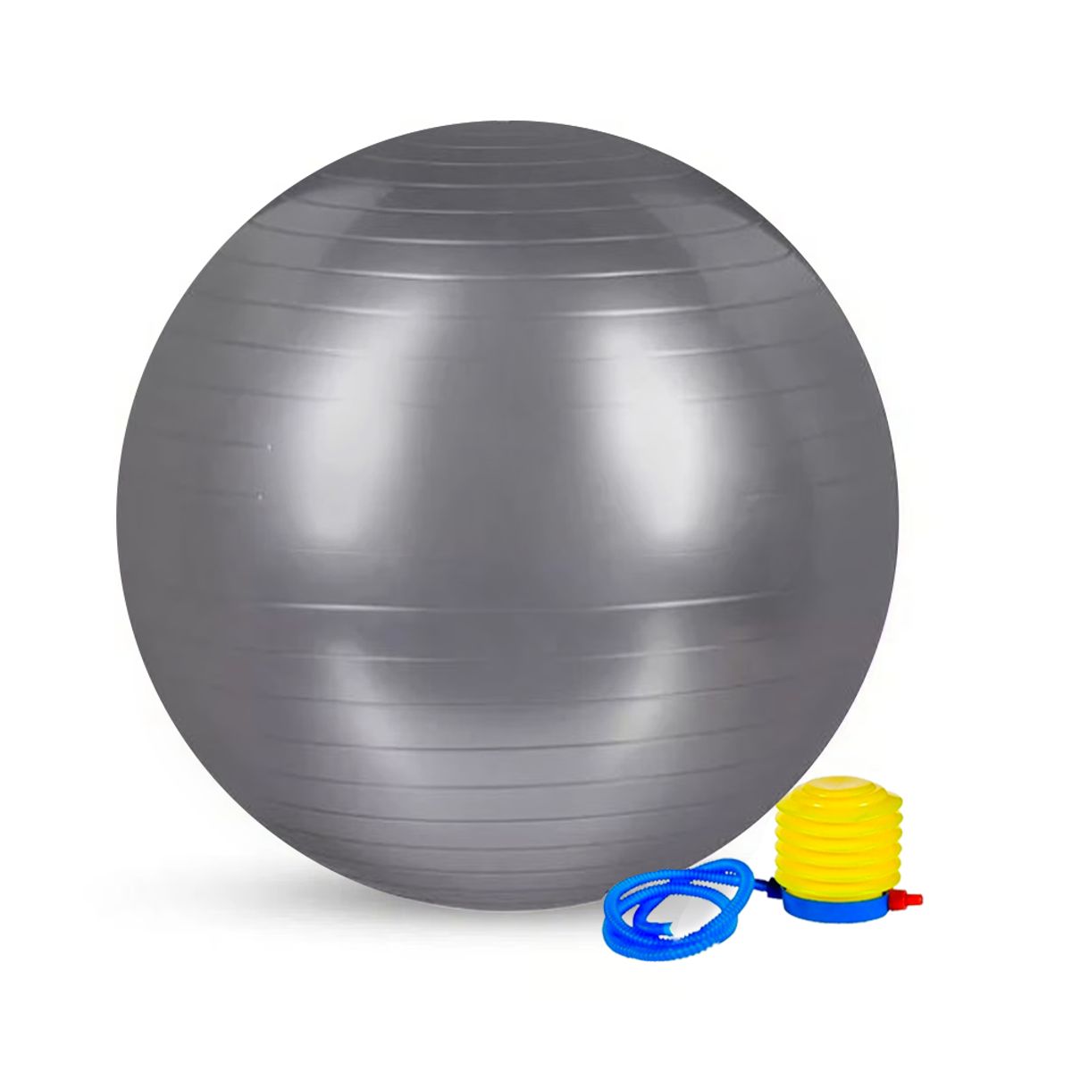 GENERICO - Pelota Pilates Yoga 65cm Plateada Plomo