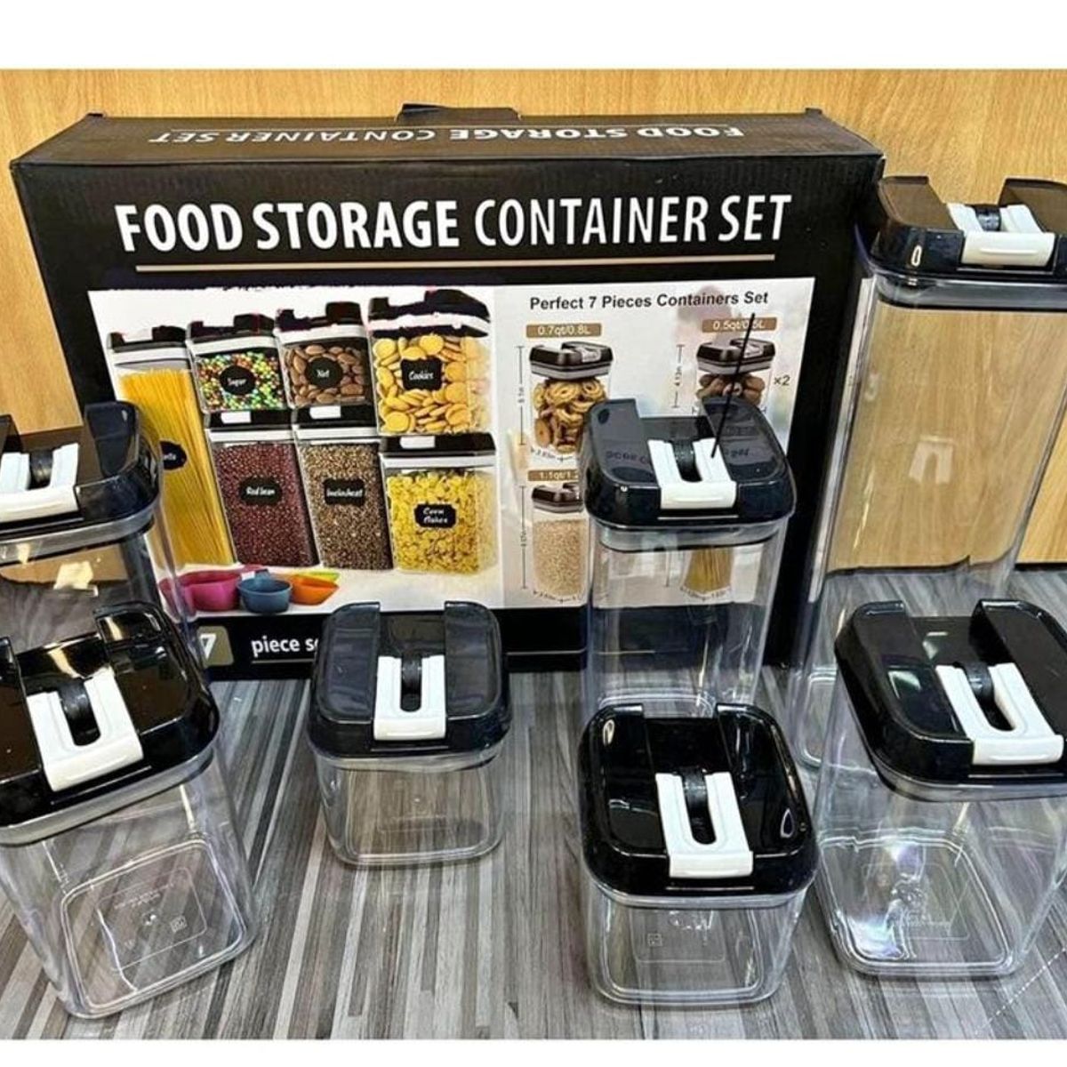 GENERICO - Set de 7 frascos dispensadores herméticos